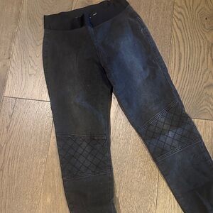 CAbi Dark Gray Leggings with Quilted Accents